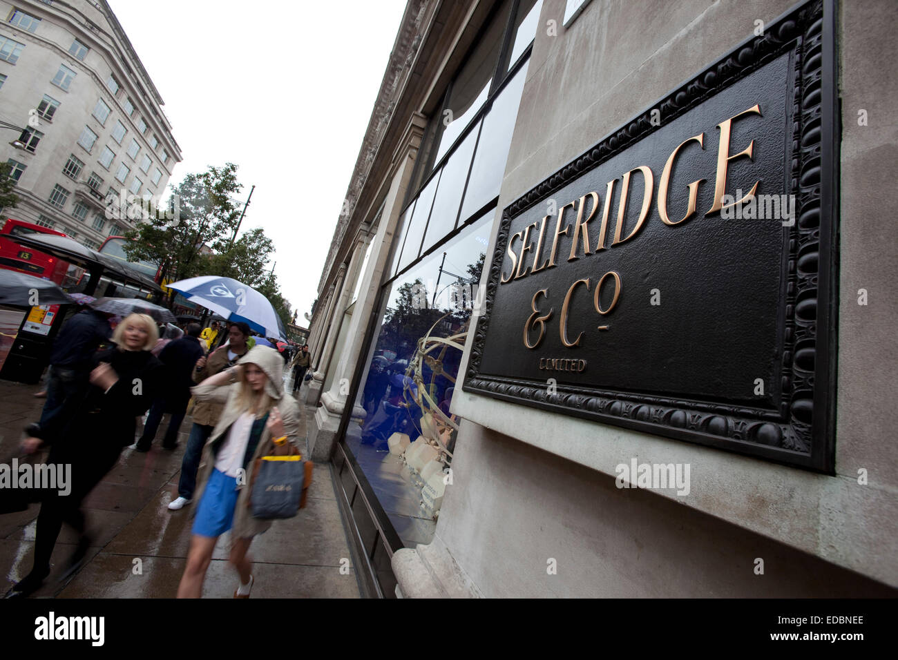 External shot of the flagship Selfridges store in London. Stock Photo