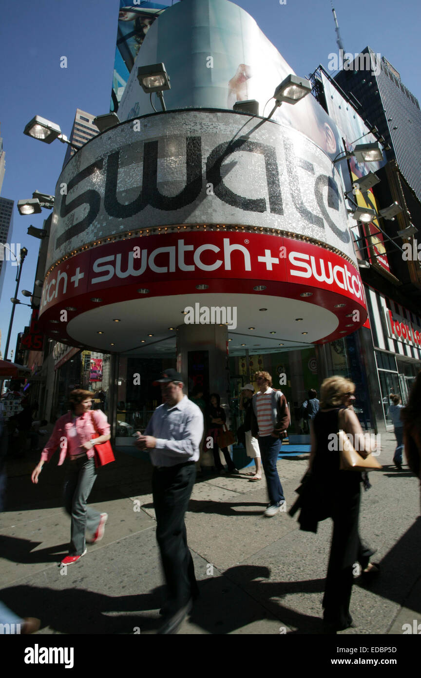 The Swatch Store on Times Square Manhattan New york Stock Photo Alamy