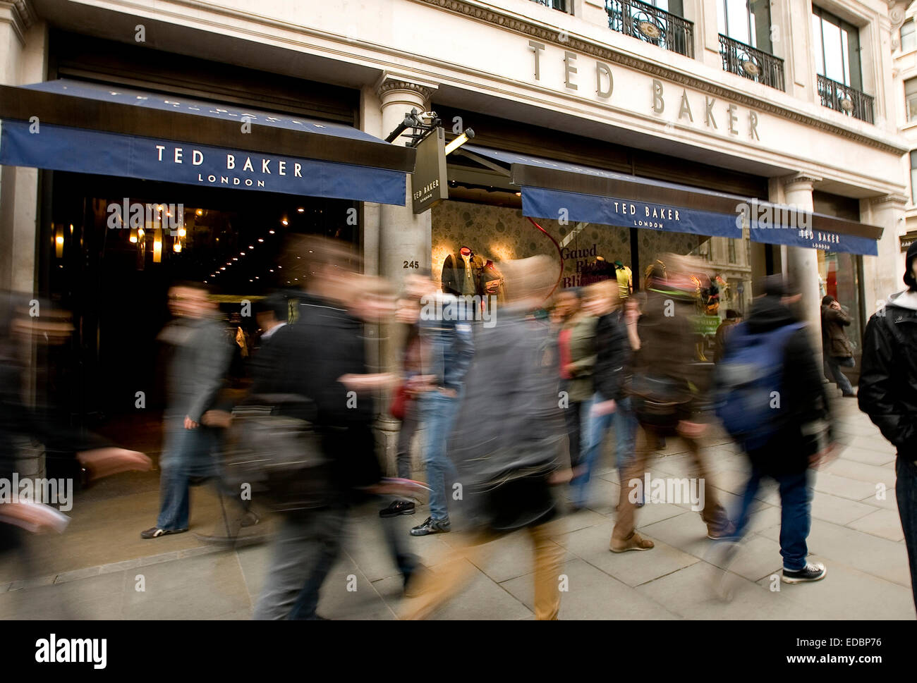 External shot of the Ted Baker Shop on Oxford Street, Central London Stock Photo
