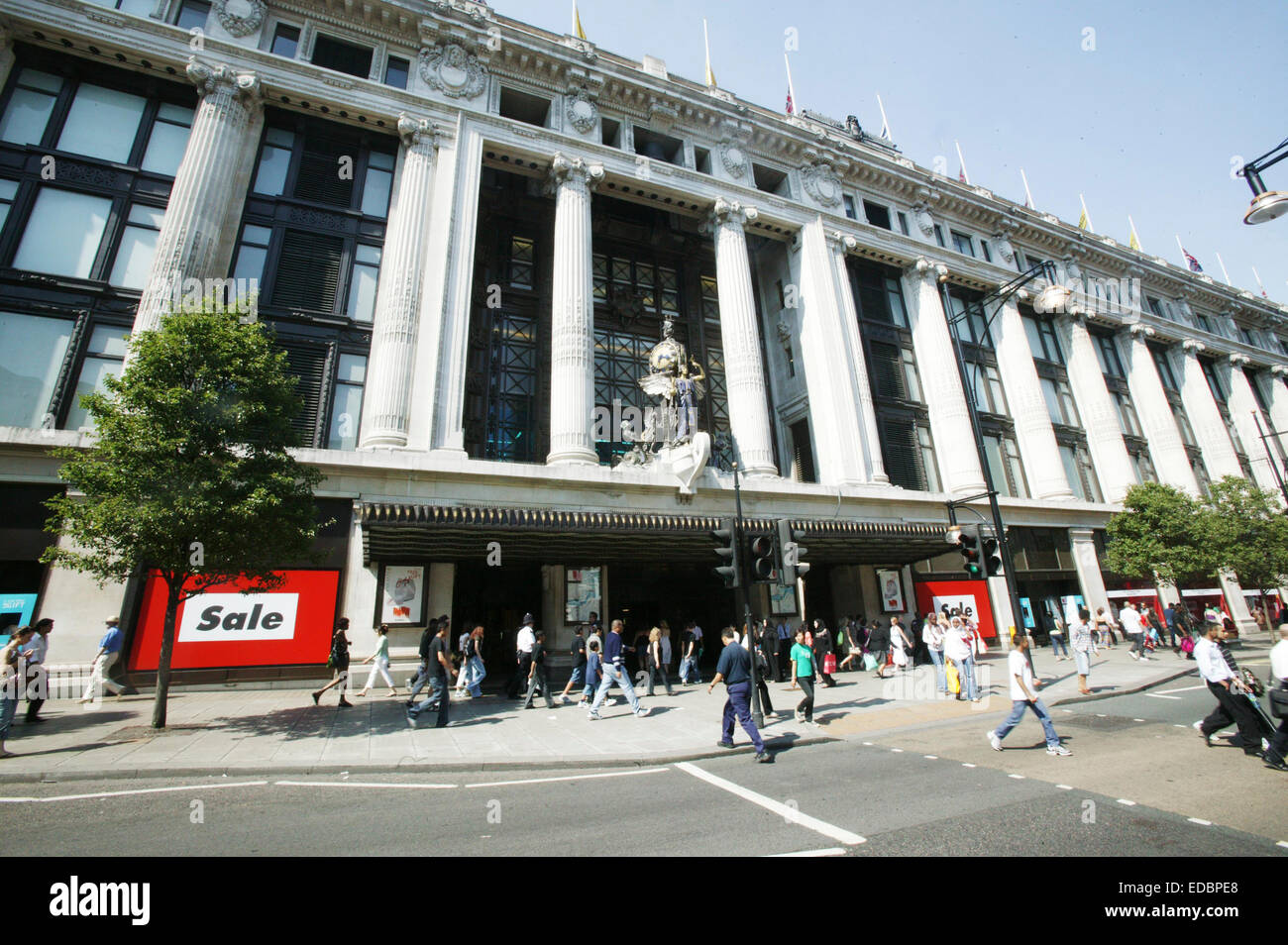 Exterior of the Selfridges store on Oxford Street, London. Stock Photo