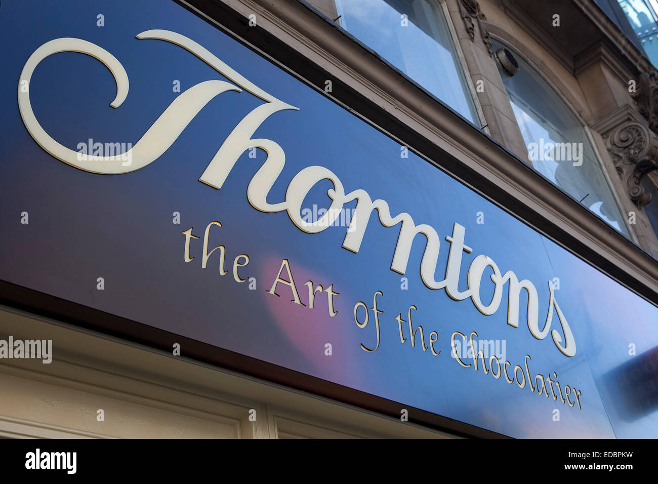 External shot of a Thorntons store. Stock Photo