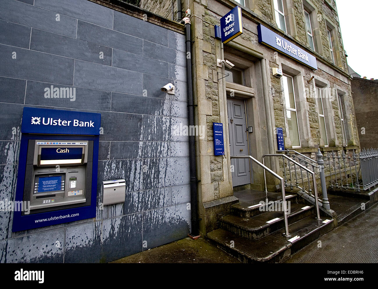 A Branch of the Ulster Bank, Roscommon, West of Ireland Stock Photo