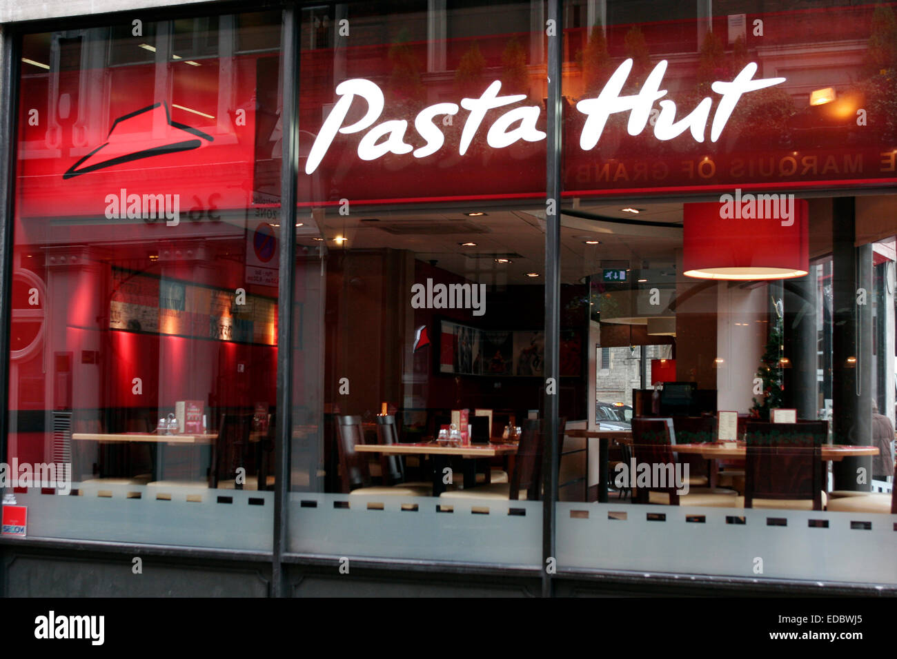 Exterior of a rebranded Pizza Hut store. Pasta Hut was a marketing