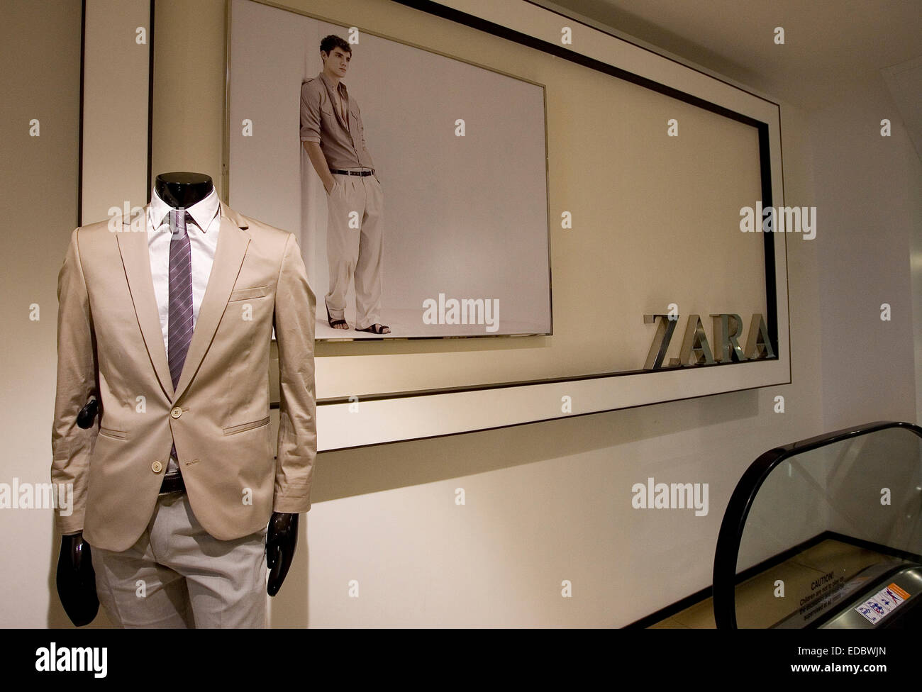 Internal photograph of the Oxford Street Zara store Stock Photo