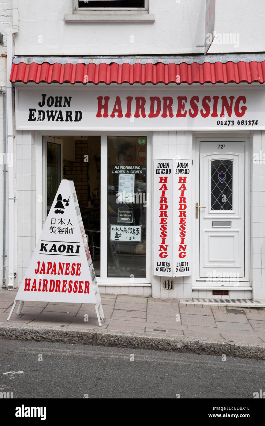 John Edward Hairdresser Brighton Uk Stock Photo 77093898 Alamy