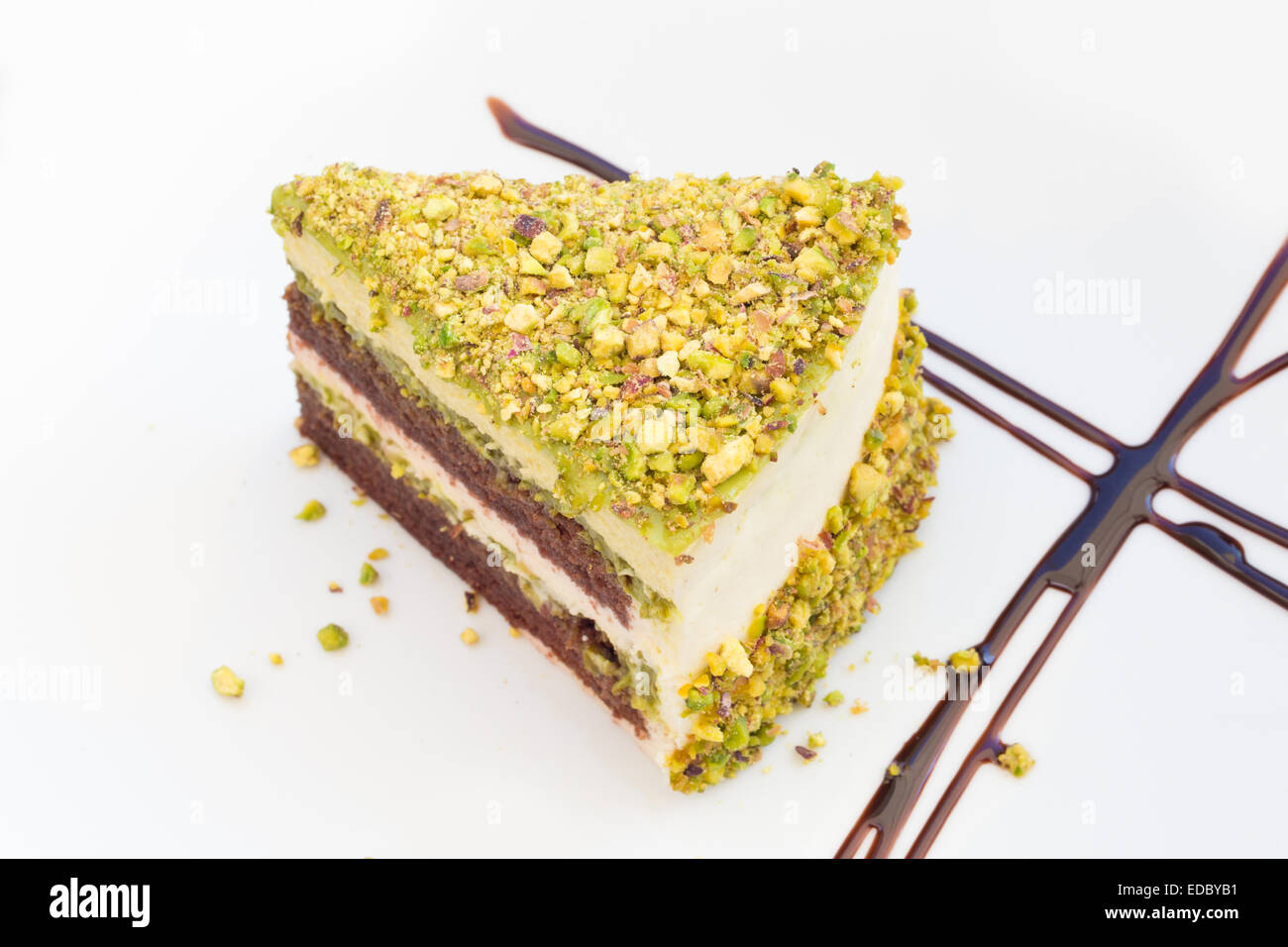 Pistachio cake. Stock Photo