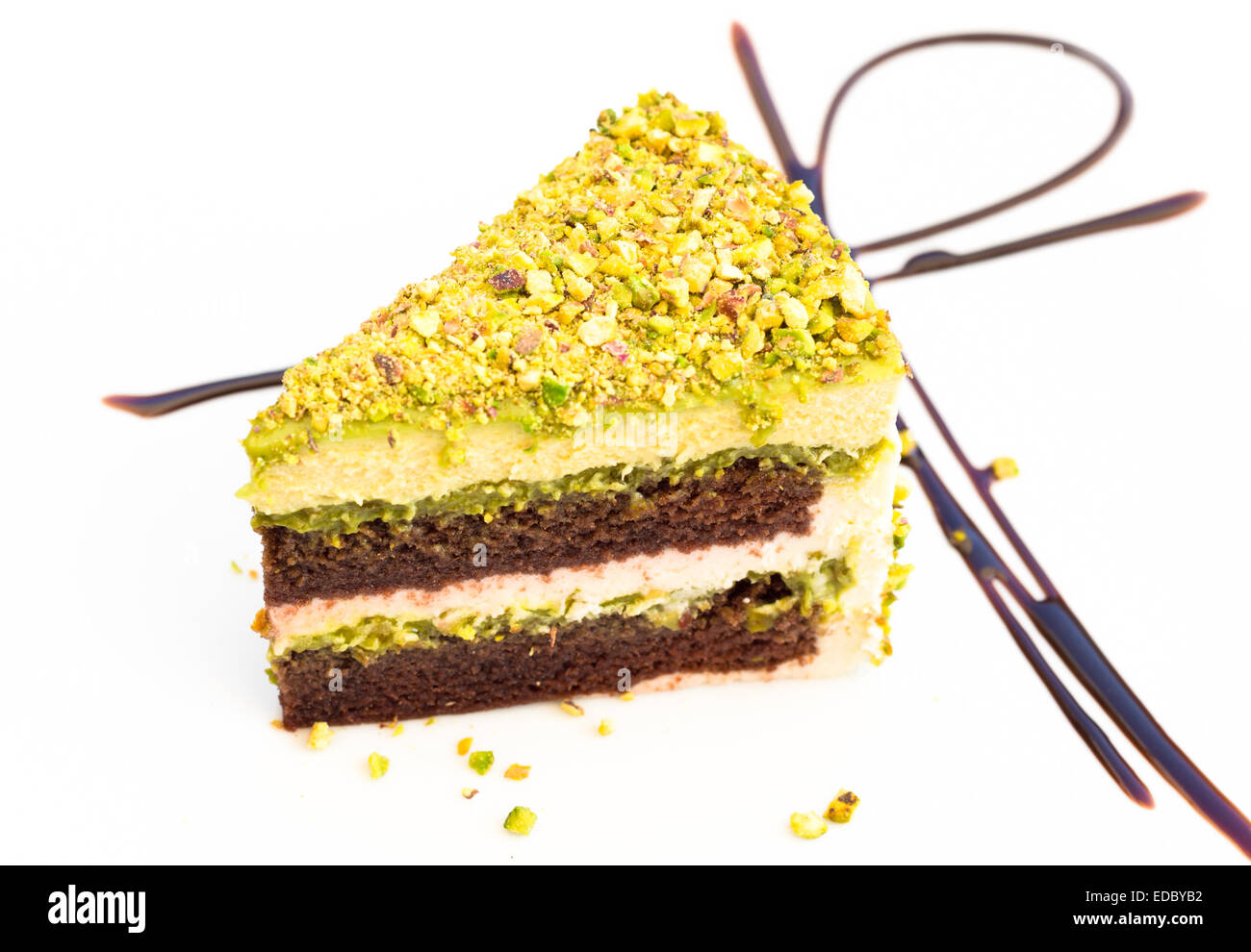 Pistachio cake. Stock Photo