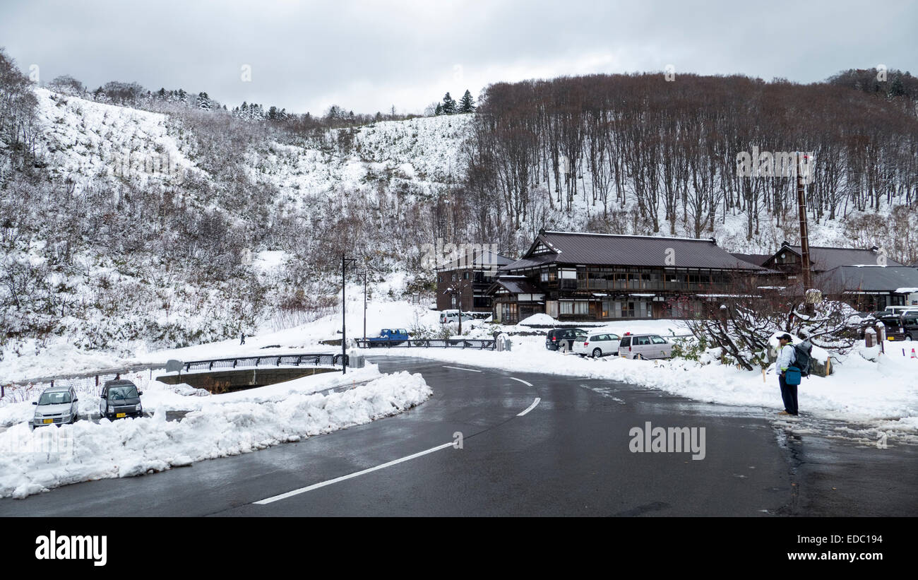 An Image of Hakkoda Mountain for adv or others purpose use Stock Photo