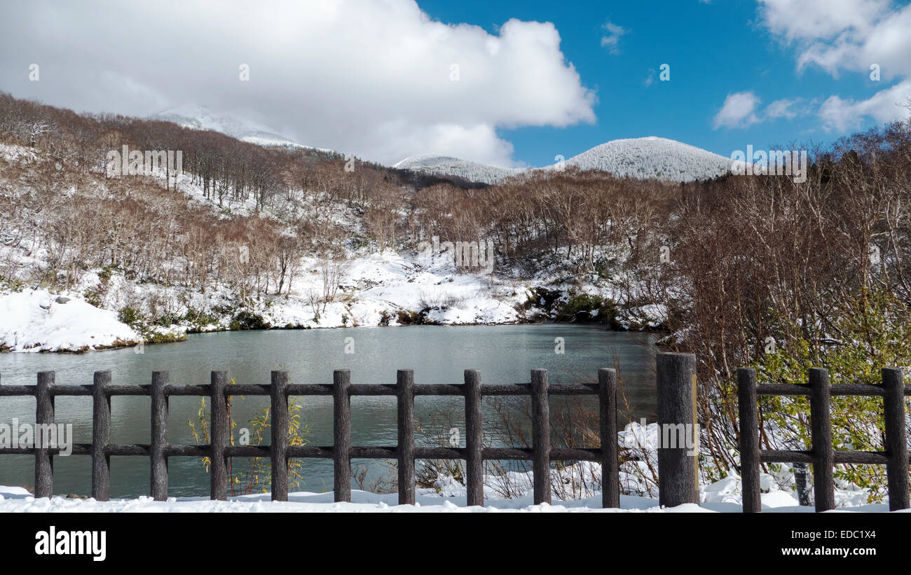 An Image of Hakkoda Mountain for adv or others purpose use Stock Photo