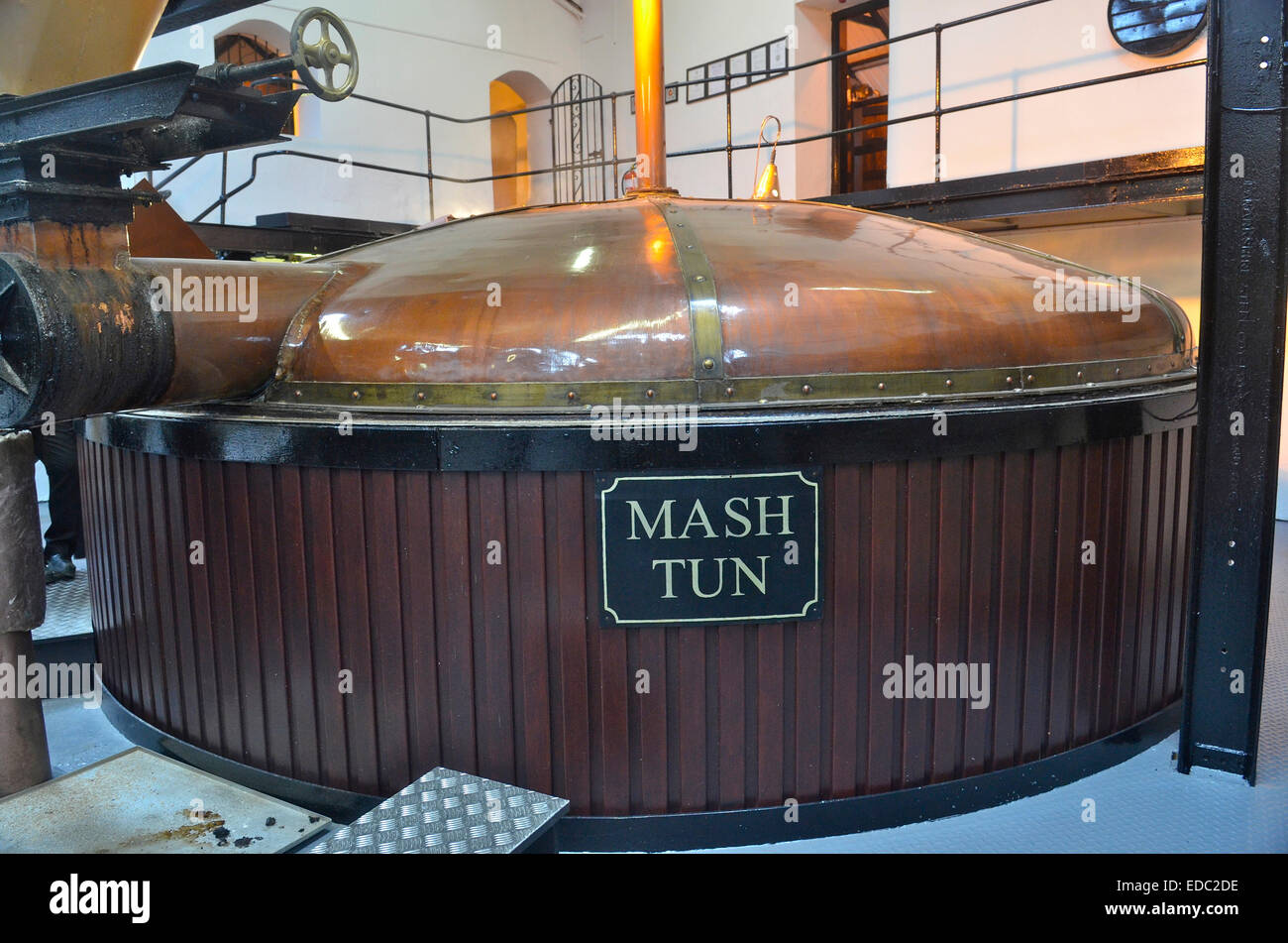 Mash Tun at a Scottish whisky distillery, Scotland Stock Photo
