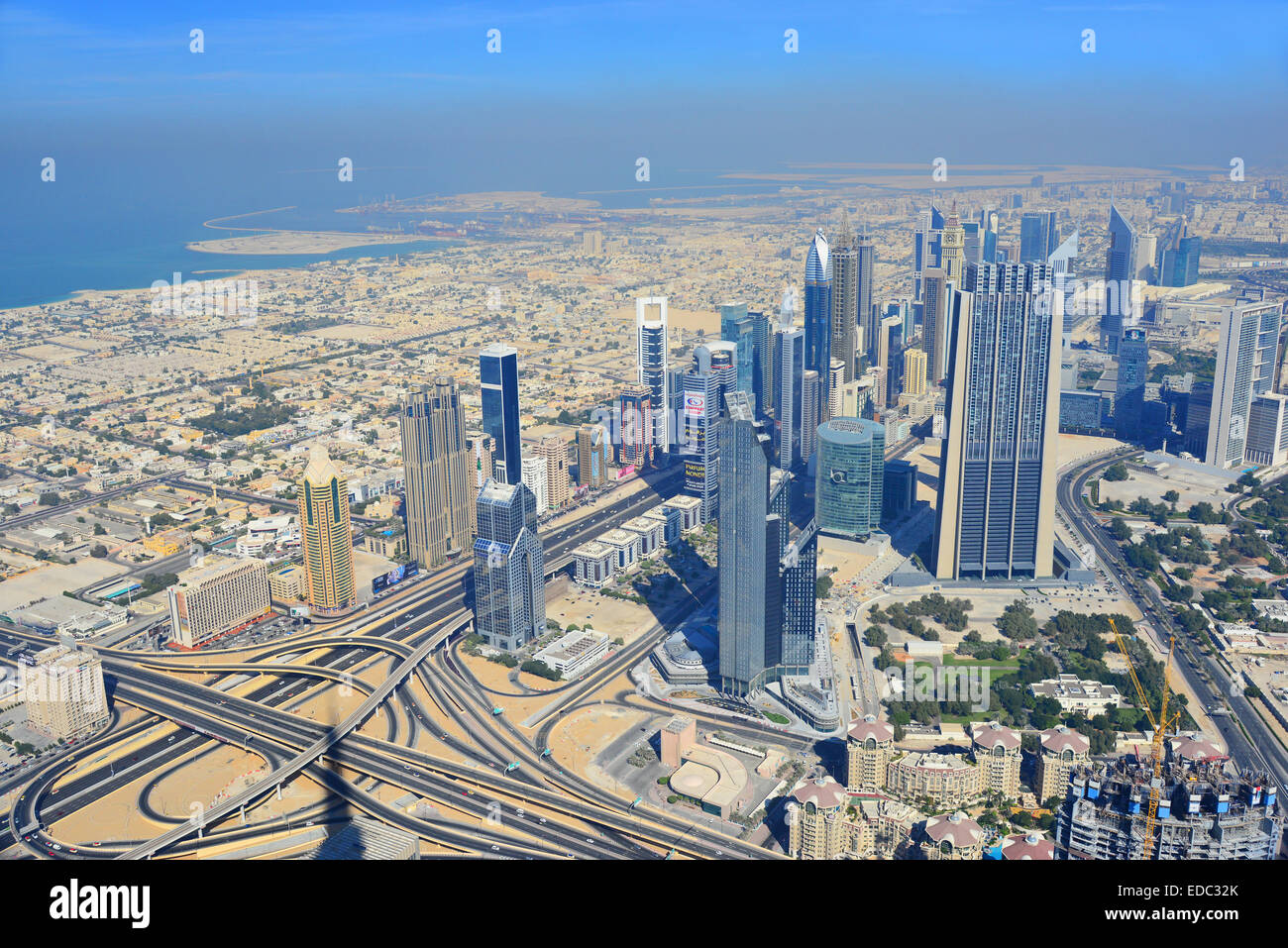 From The Top Of The Burj Khalifa, Dubai Stock Photo