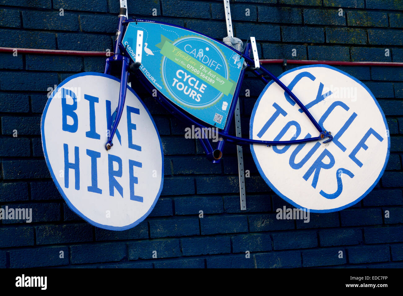 Bike hire and cycle tours, Cardiff, Wales. Stock Photo