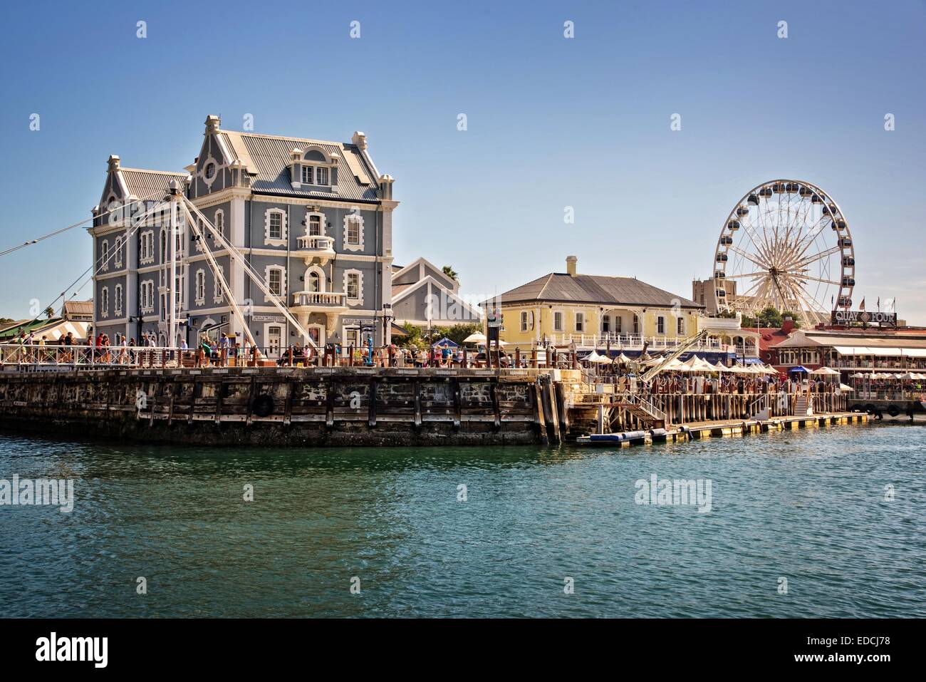 Cape Town Waterfront, a touristic place with shopping malls and restaurants Stock Photo