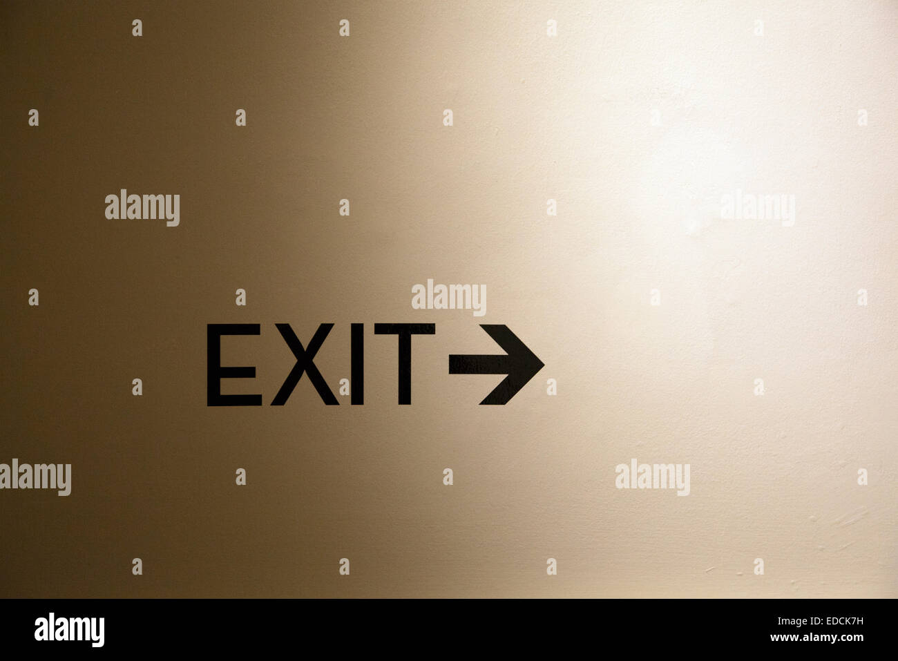 Exit Sticker Sign on Wall Stock Photo - Alamy