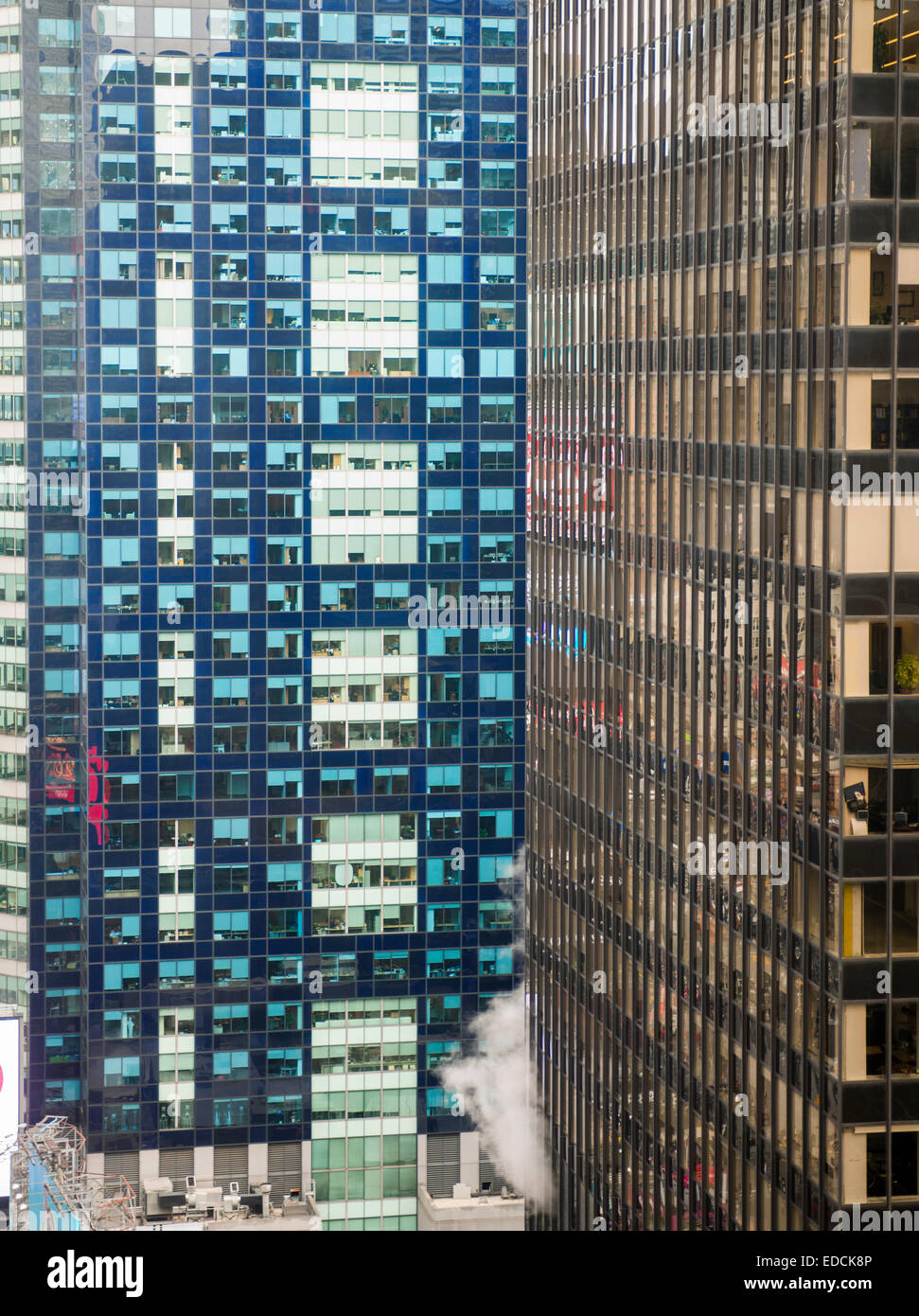 Office buildings in Times Square in New York on Tuesday, December 30