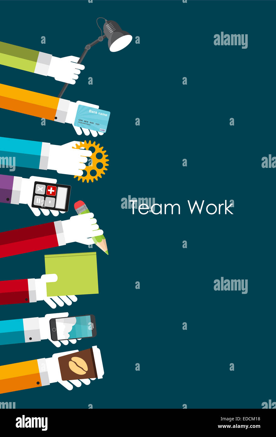 Team Work Flat Concept Vector Illustration Stock Photo - Alamy