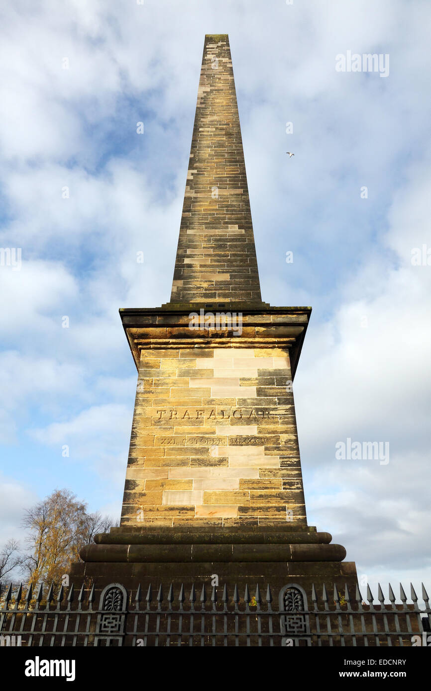 Nelson's monument in Glasgow Green, Glasgow, Scotland, UK Stock Photo