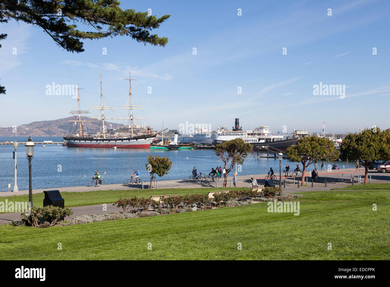 San Francisco Maritime National Historical Park - Fisherman's Wharf, San Francisco, San Francisco County, California, USA Stock Photo