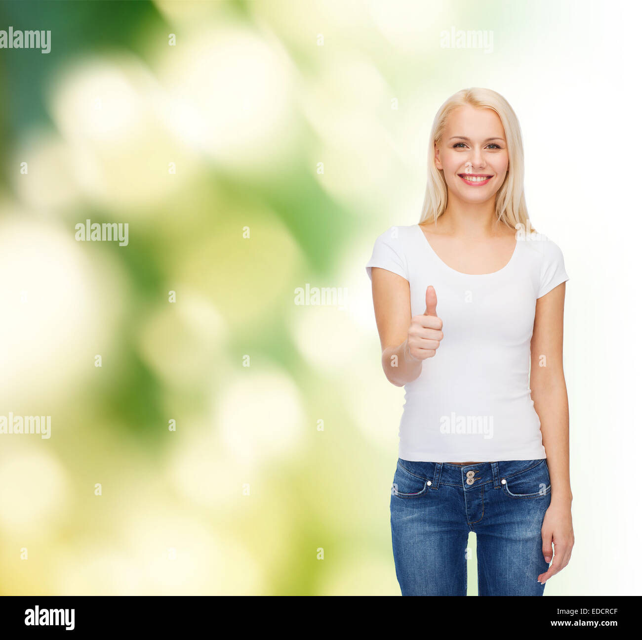 woman showing thumbs up Stock Photo - Alamy