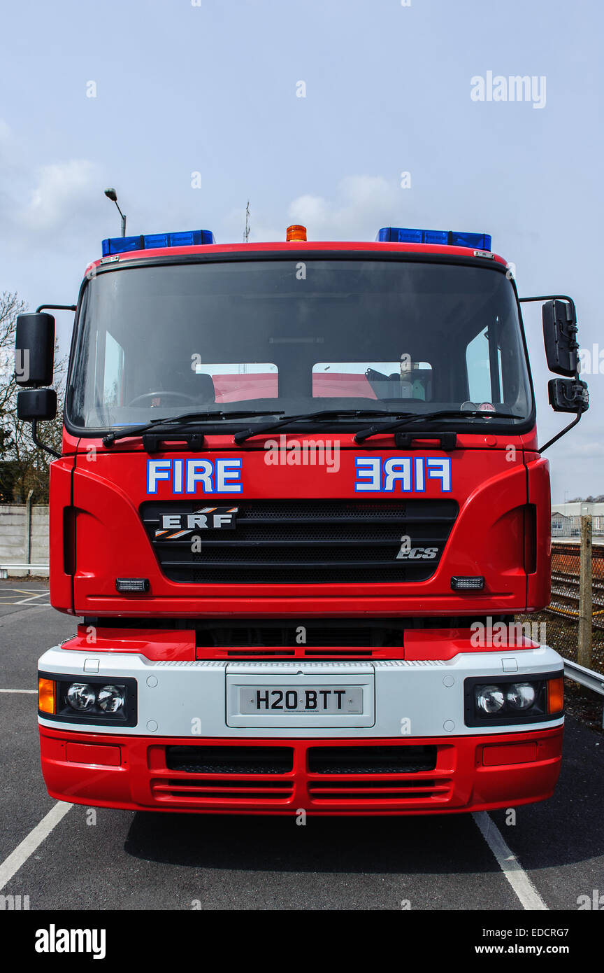 Fire engine used to fill Steam train at Salisbury Train Station Stock ...