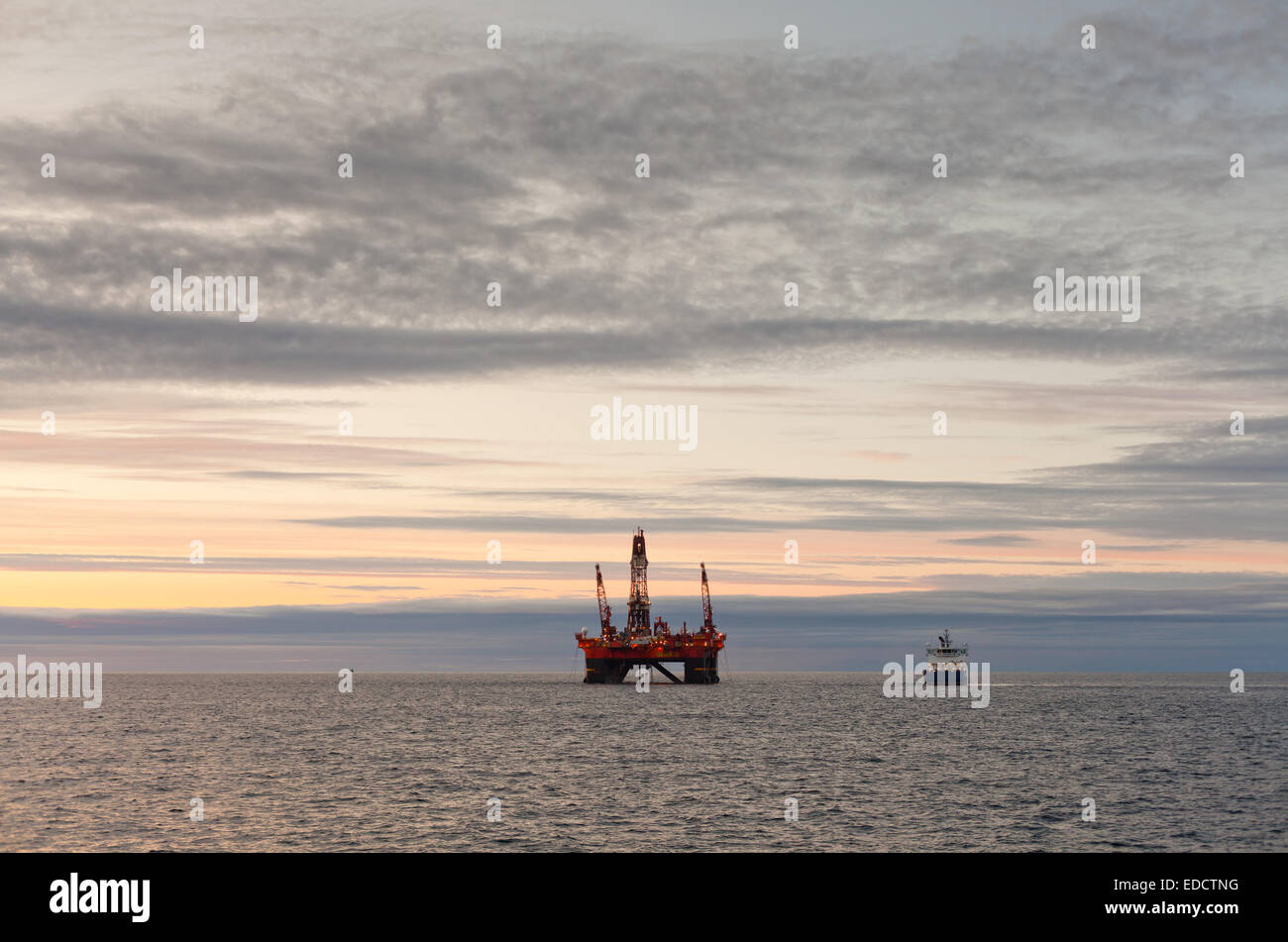 Drilling platform West Alpha, August 2014 Stock Photo