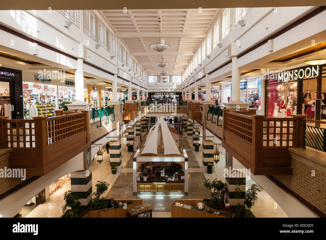 Interior of the Souq Sharq shopping mall in Kuwait Stock Photo