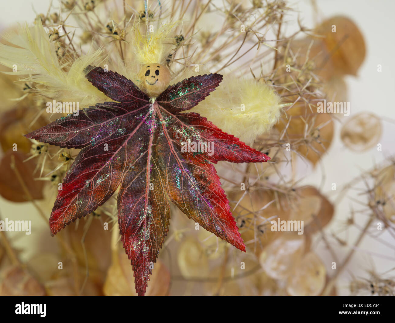 Christmas decoration leaf angel Stock Photo Alamy