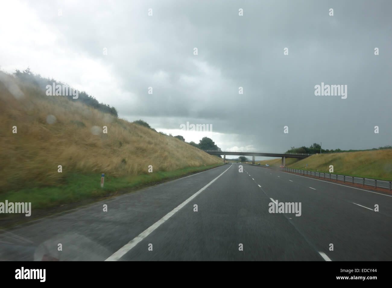 You take the high road and I'll take the low road  and I'll be in Scotland before you! Motorway trip Windsor Glasgow varying con Stock Photo