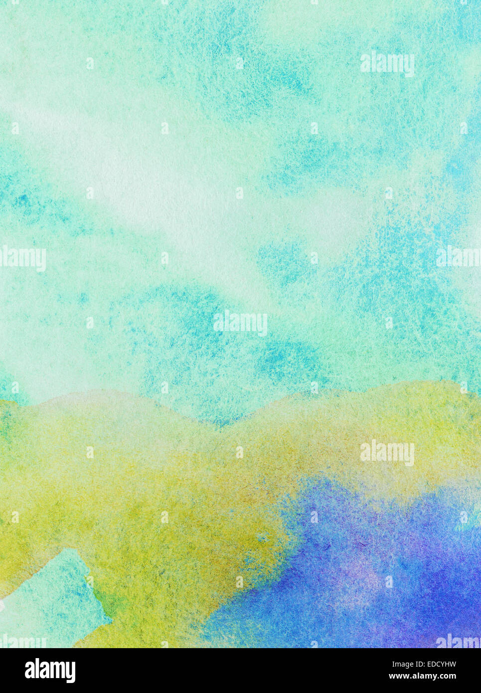 Light colorful watercolor stains. Stock Photo