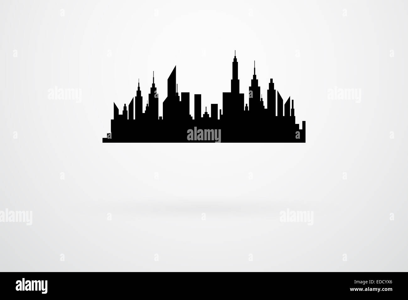 Modern City Skyscrapers Skyline Silhouette Stock Photo - Alamy