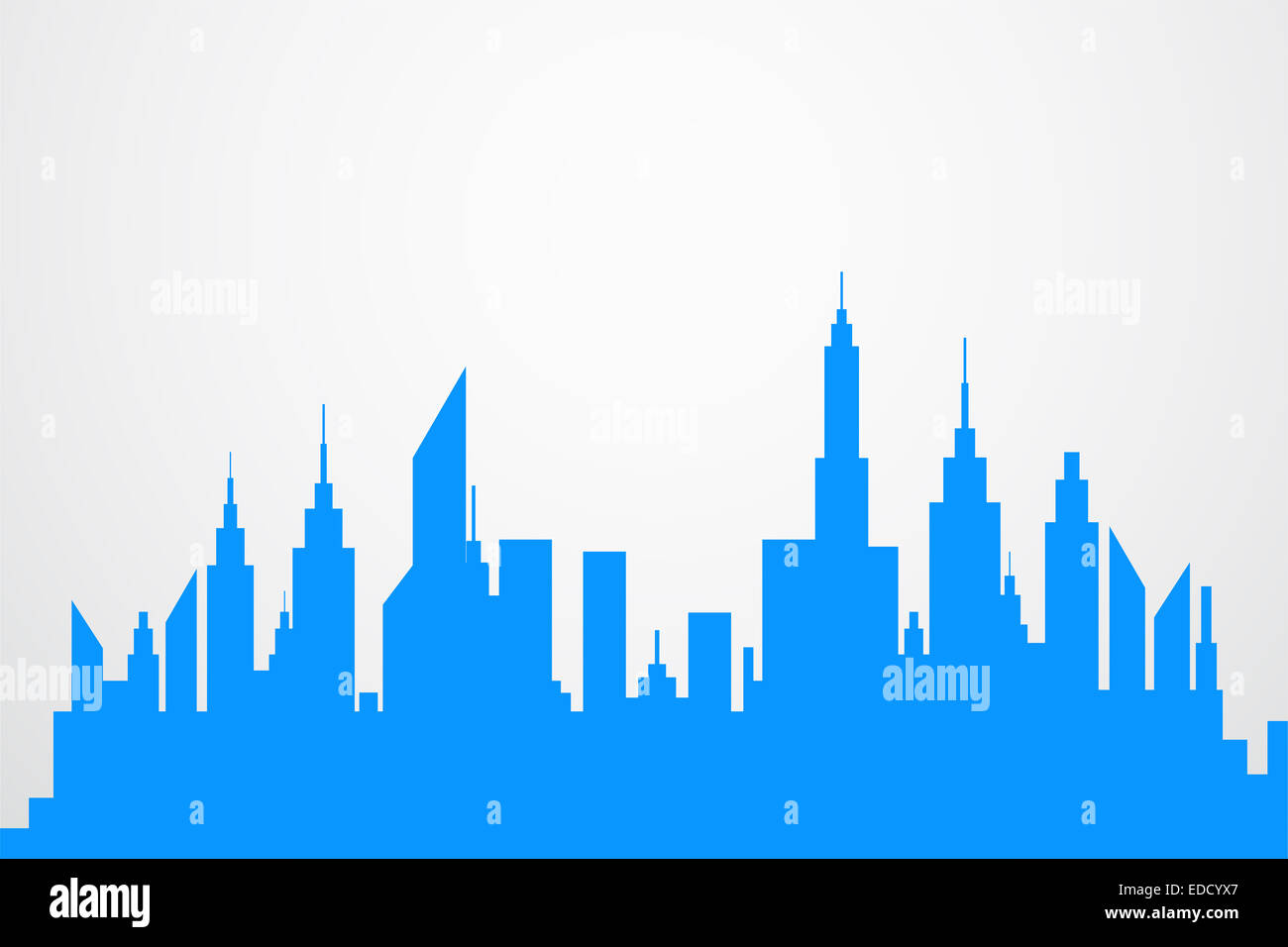 Modern City Skyscrapers Skyline Silhouette Stock Photo - Alamy