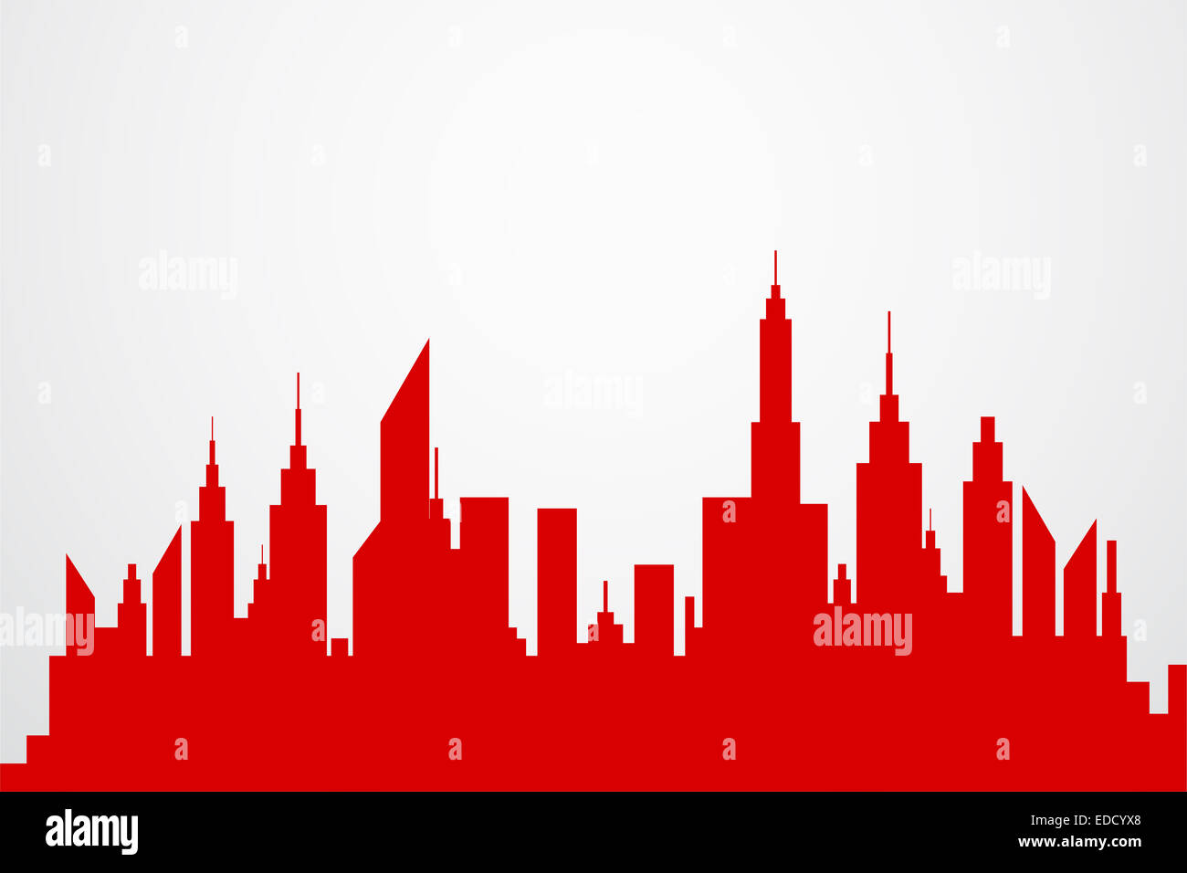 Modern City Skyscrapers Skyline Silhouette Stock Photo - Alamy