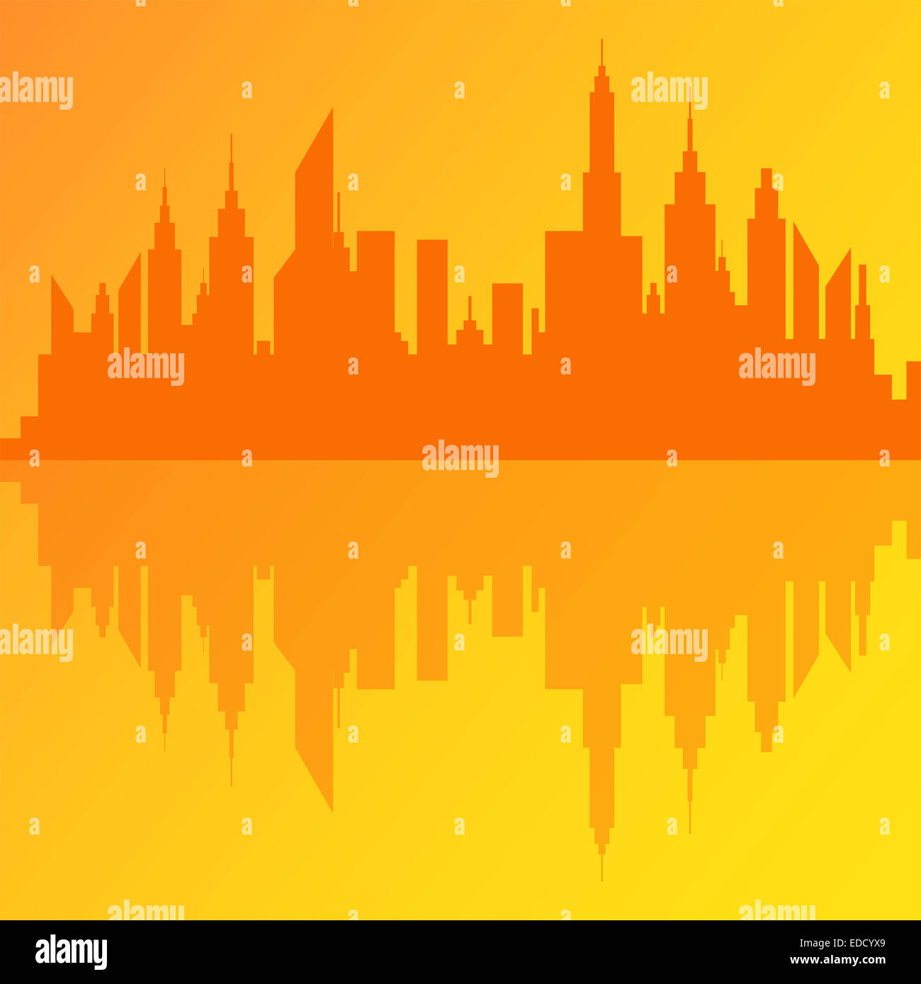 Modern City Skyscrapers Skyline Silhouette Stock Photo - Alamy