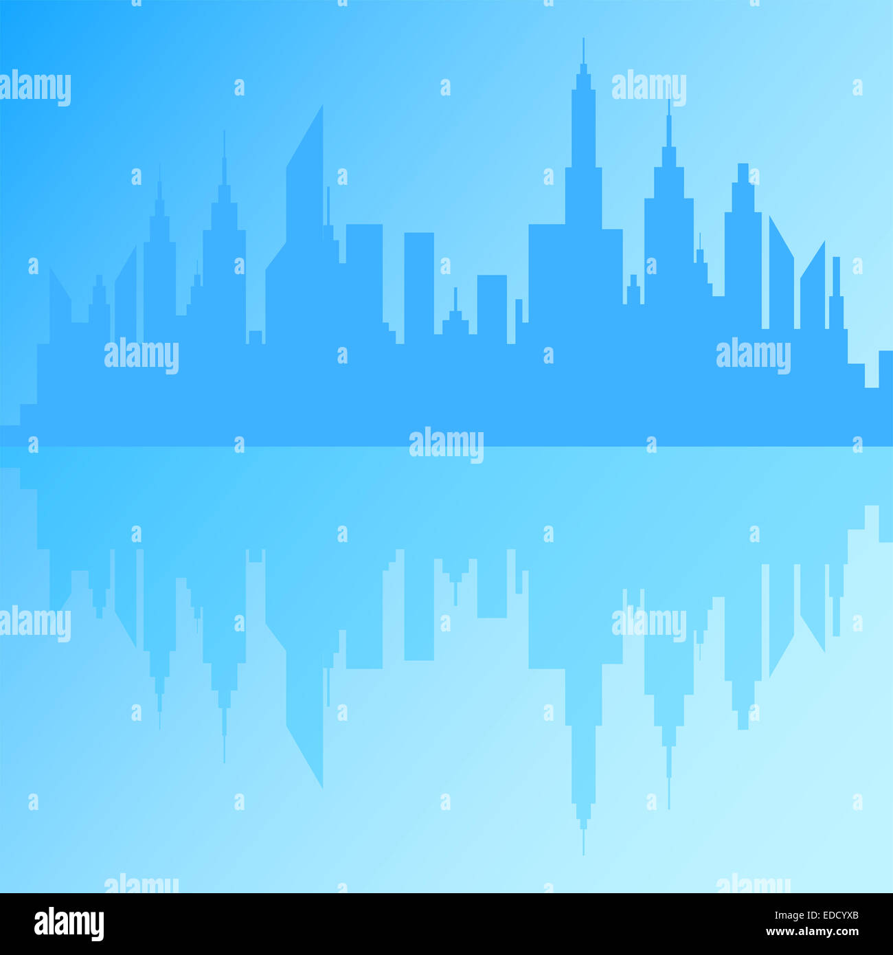 Modern City Skyscrapers Skyline Silhouette Stock Photo - Alamy