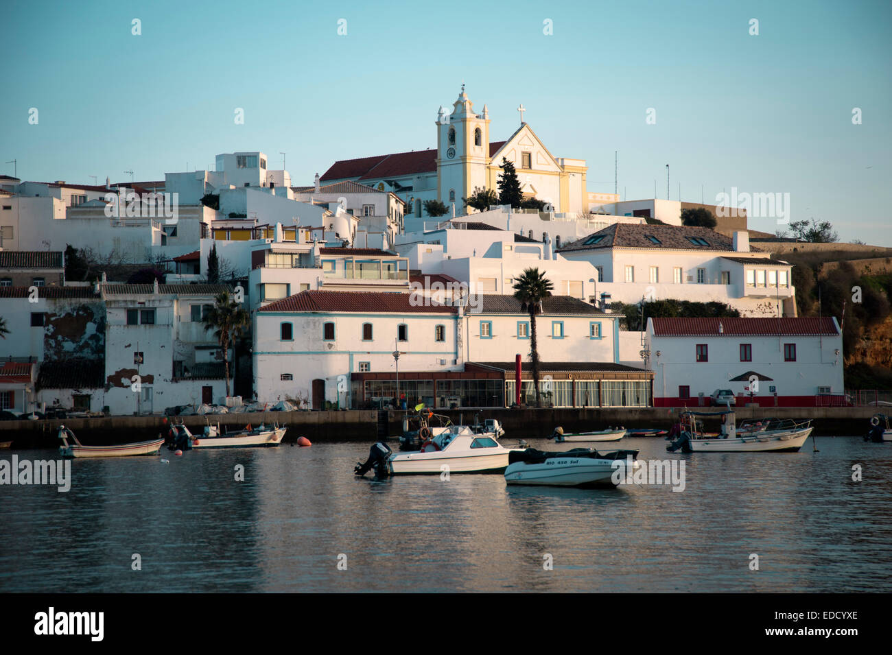 fishing village of Ferragudo in the Algarve Portugal Stock Photo