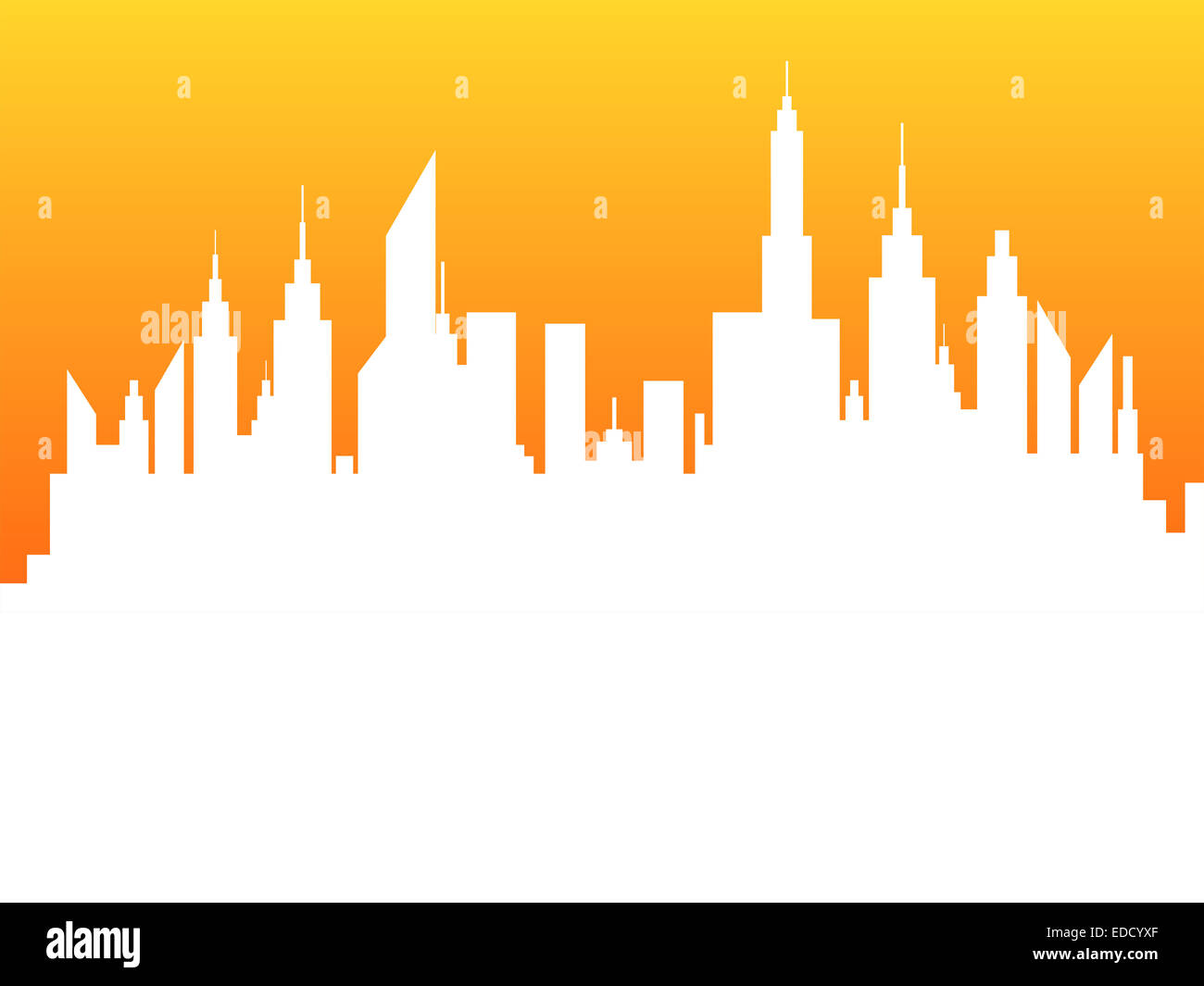 Modern City Skyscrapers Skyline Silhouette Stock Photo - Alamy