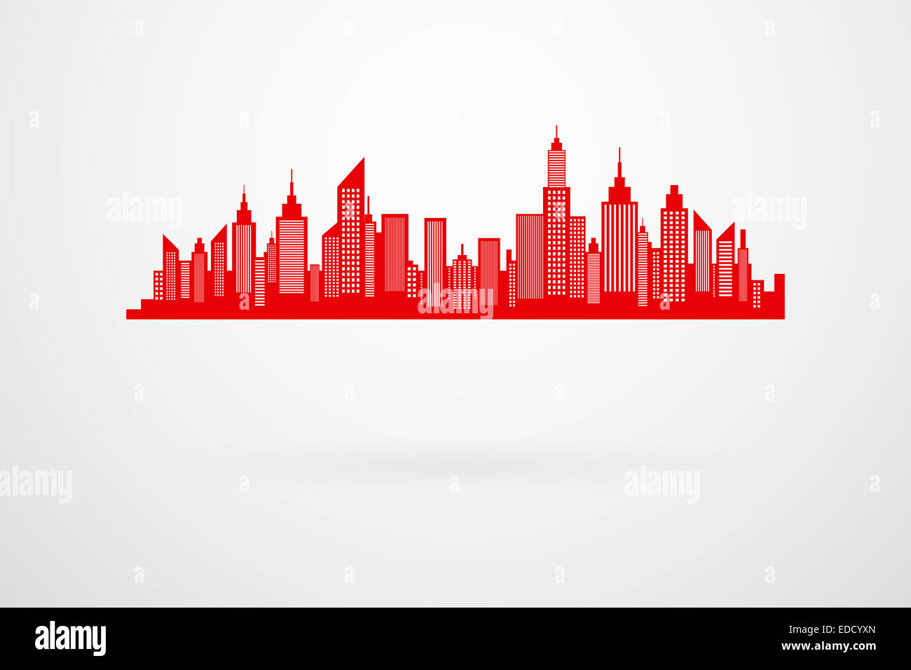 Modern City Skyscrapers Skyline Silhouette Stock Photo - Alamy