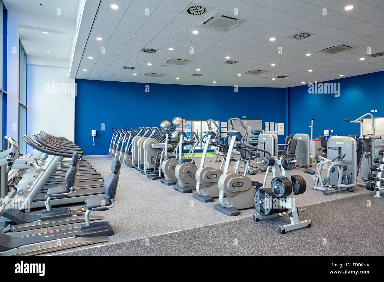 Berwick health centre manchester gym interior space Stock Photo
