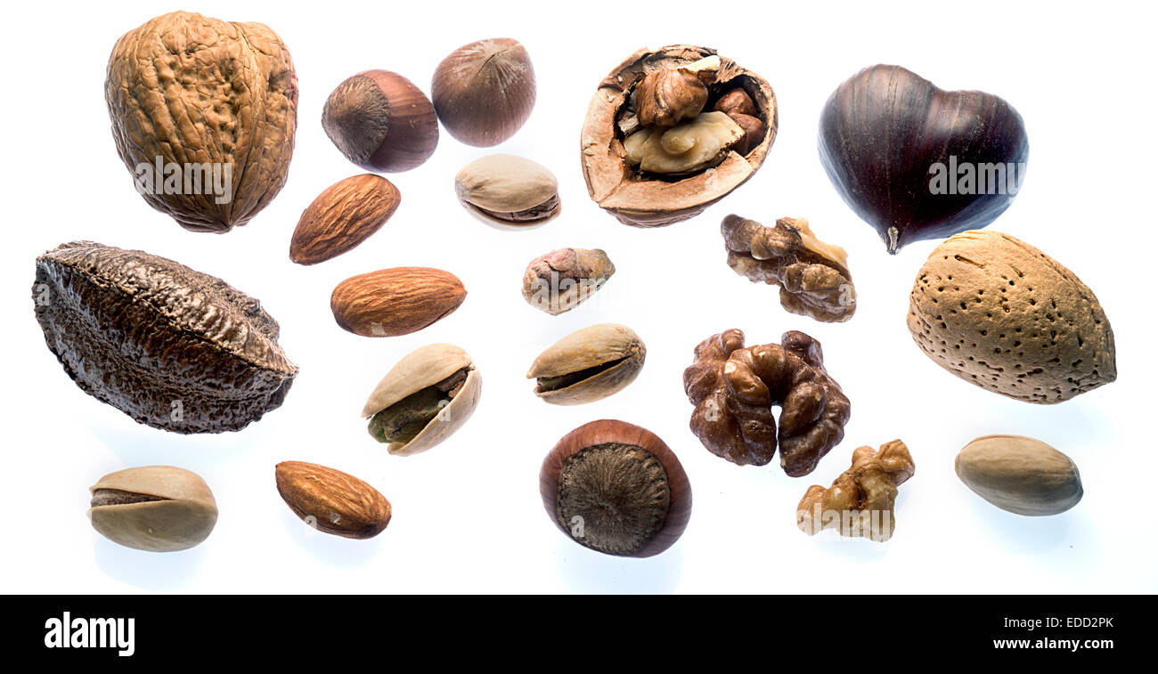 mixed nuts Stock Photo