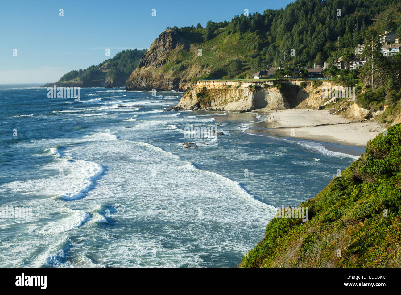 The coastal waters of the Pacific Ocean along the Oregon coast Stock Photo