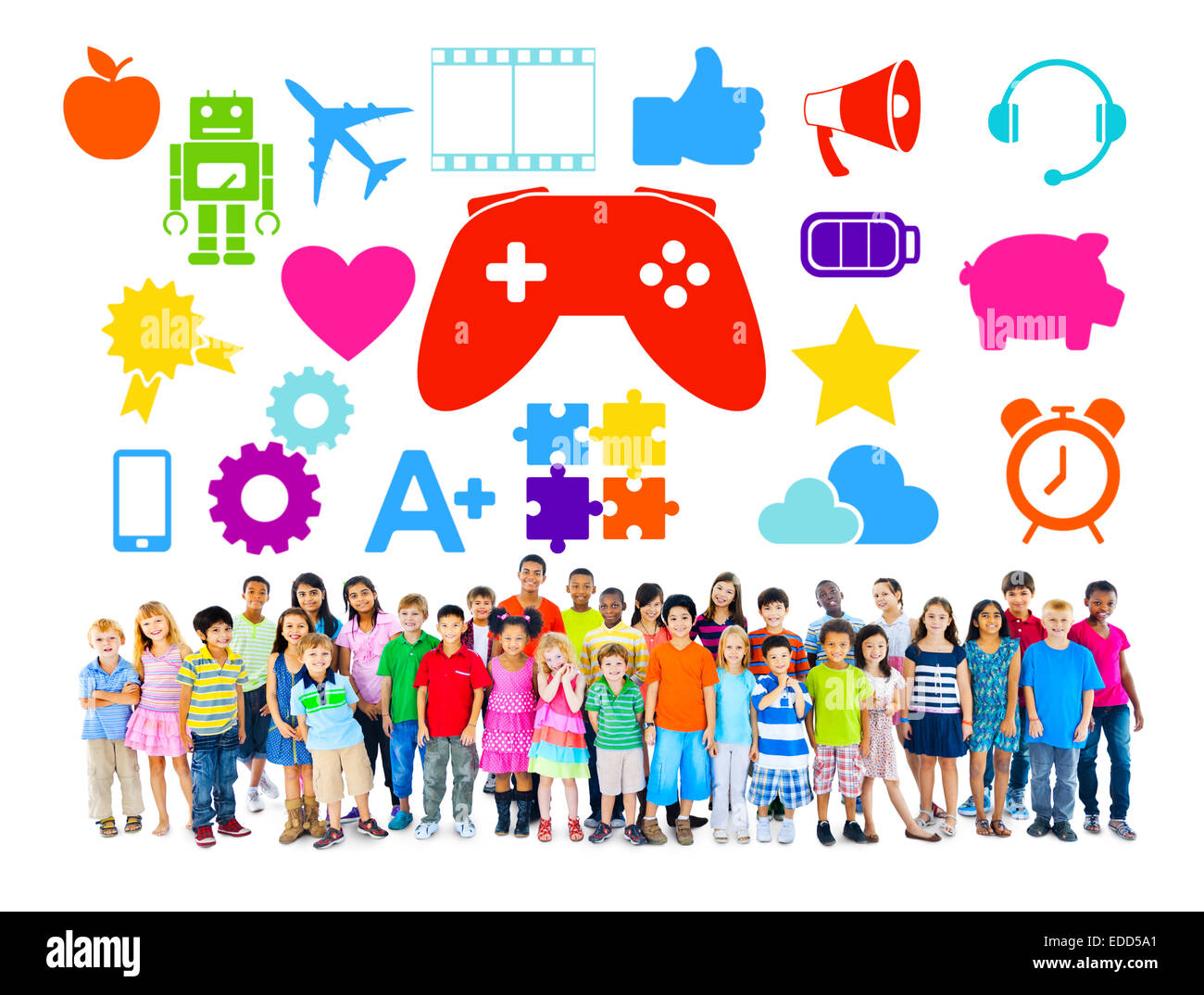 Diverse Group of Children with Hobbies Stock Photo Alamy