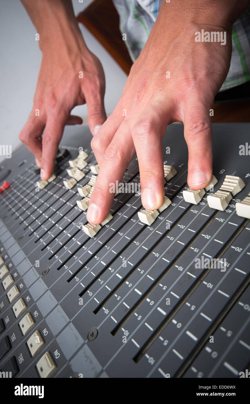 Professional studio mixing console Stock Photo Alamy