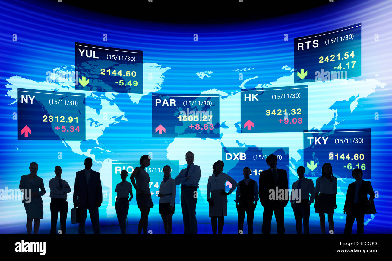 Business People Stock Exchange Concept Stock Photo
