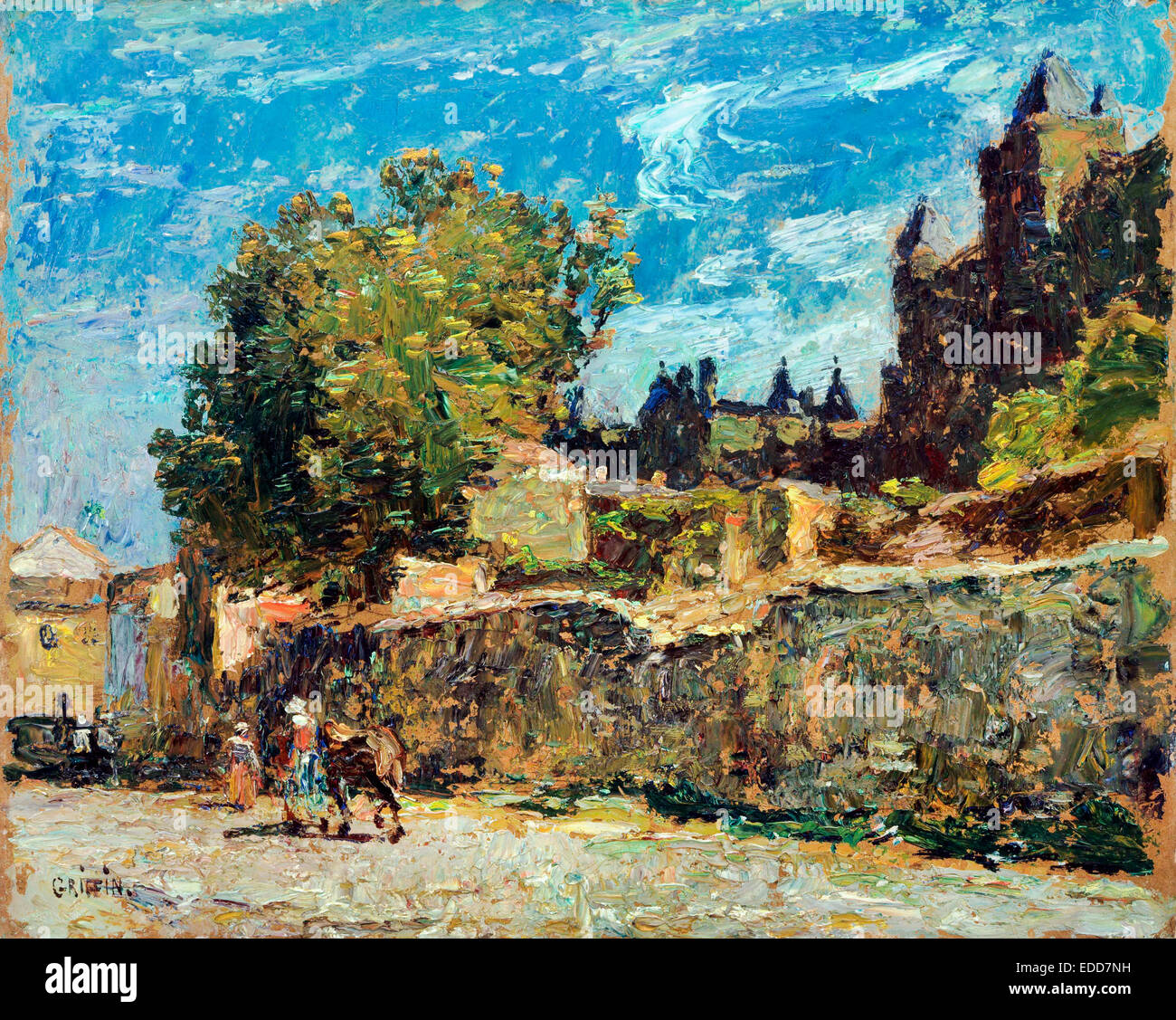 Walter Griffin, Carcassonne 1894 Oil on board. The Phillips Collection, Washington, D.C., USA. Stock Photo