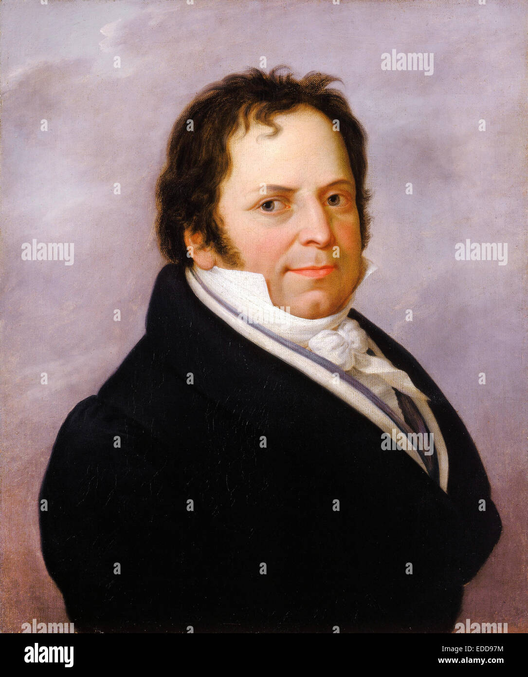 Gotthelf Leberecht Glaeser, Portrait of Herz Elias Reiss. Circa 1830. Oil on canvas. The Jewish Museum, New York, USA. Stock Photo
