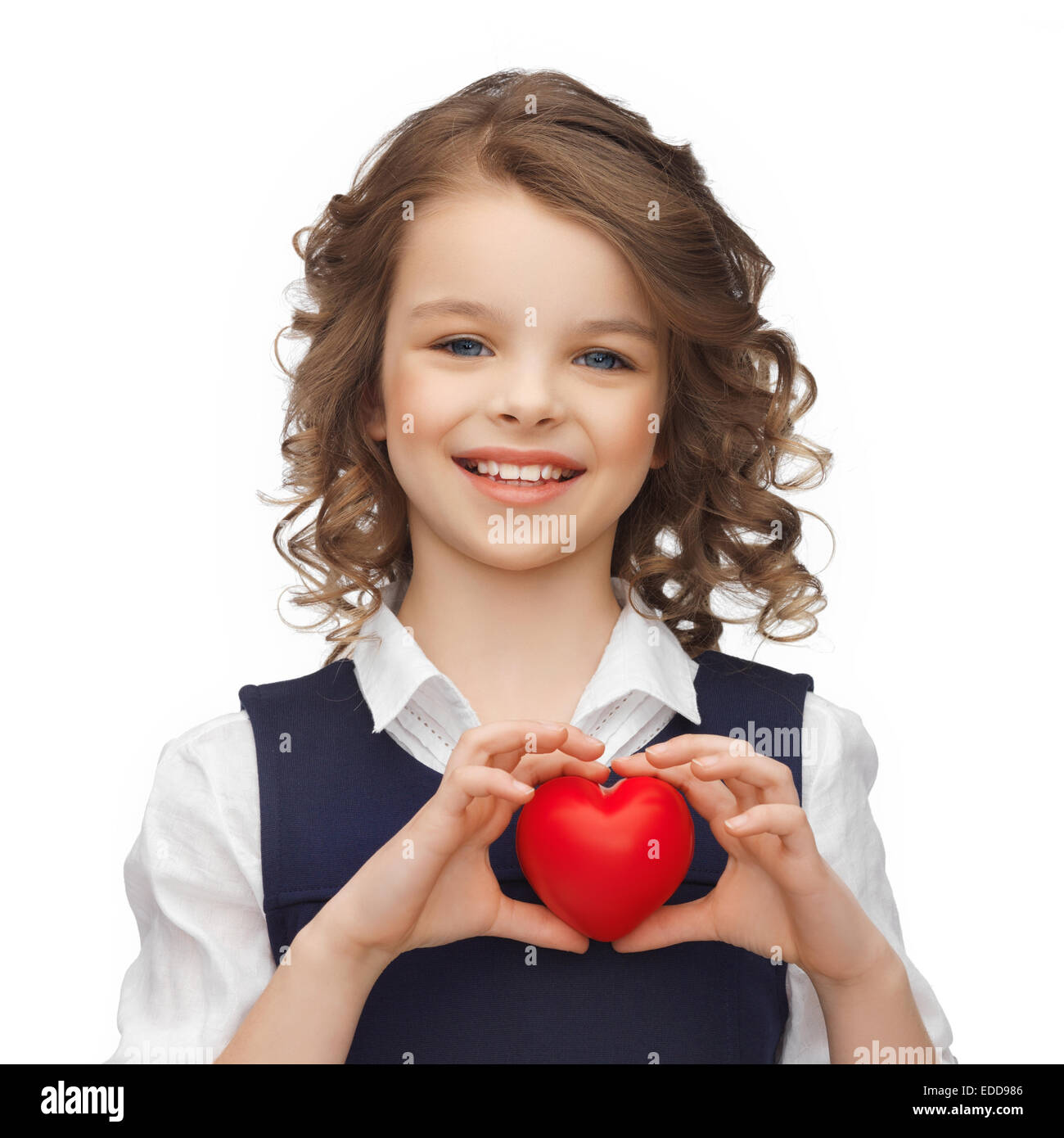 Girl With Small Red Heart Stock Photo Alamy Girl with small red heart stock photo alamy