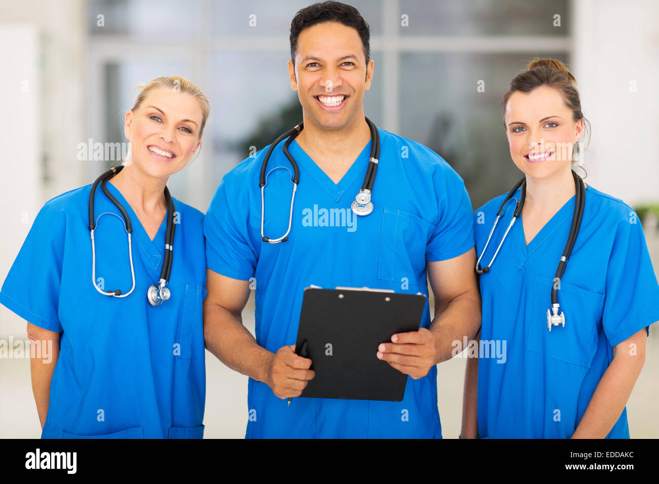 group of medical experts in hospital Stock Photo