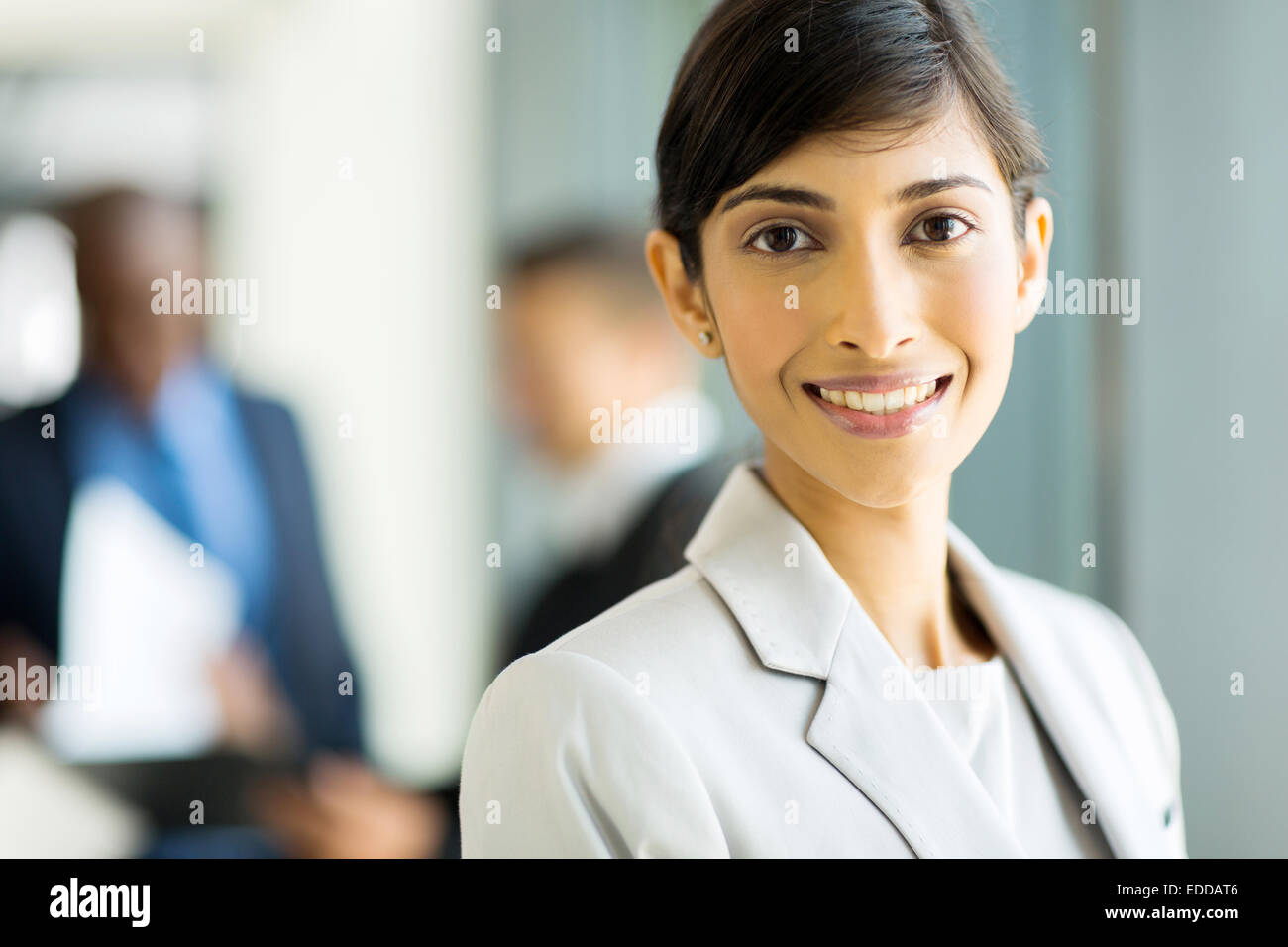 close up portrait of young businesswoman in office Stock Photo - Alamy
