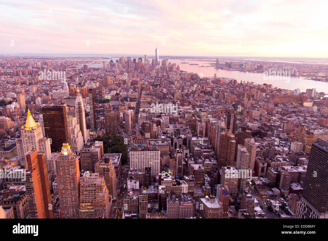 New york city beautiful sunset hires stock photography and images Alamy