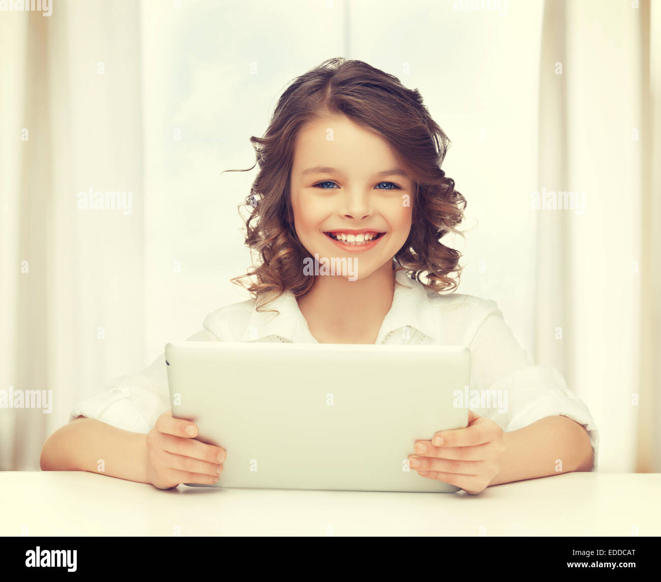girl with tablet pc Stock Photo - Alamy